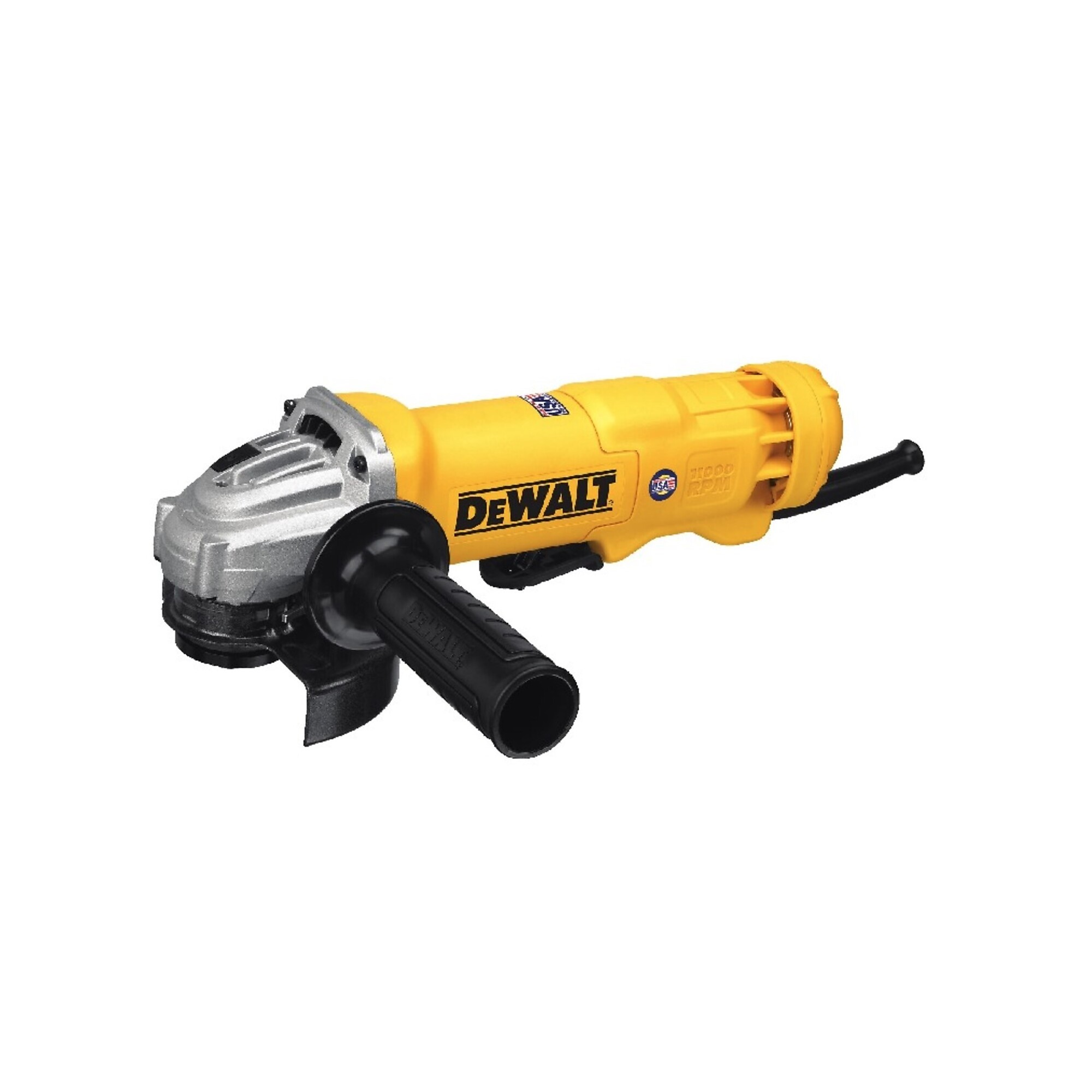 DEWALT, 4-1/2 Small Angle Grdr 4 -1/2in. Lgth: 12in. No-Lock, Wheel Diameter 4.5 in, Amps 11 Model# DEWDWE402N